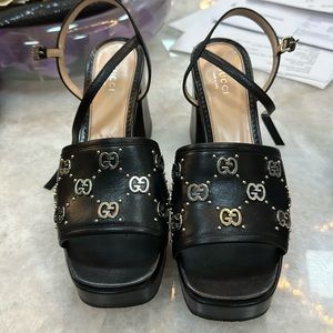Gucci stud embellished platform sandal